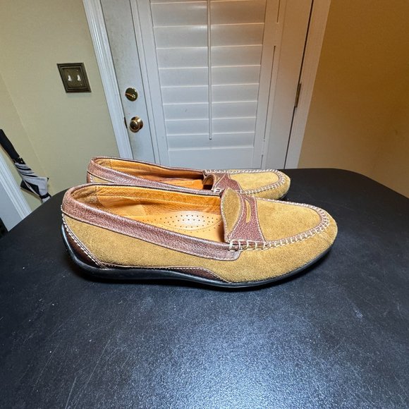 Martin Dingman size 9 suede/leather countrywear slipon driving loafers